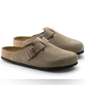 BNIB Birkenstock Boston Clog Suede Taupe
